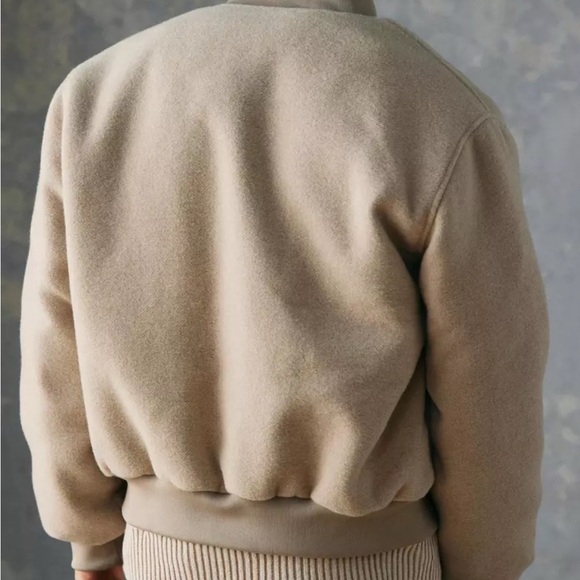 Standard Cloth Faux Wool Varsity Jacket - Picture 11 of 11